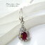 จี้พลอยทับทิมแท้ Ruby Pendant ล้อมด้วยพลอยขาว white topaz สวยคลาสสิค ตัวเรือนเงินแท้ silver925 ชิ้นงานประณีต จัดส่งรวดเร็ว