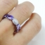 แหวนเพชรCZ สีม่วงสวย ฝังเพชร cz รอบวงเก๋มาก ตัวเรือนเงินแท้ silver925 ชิ้นงานปราณีต รับประกันคุณภาพสินค้า