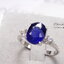 แหวนไพลินแท้ พลอยทรงไข่ขนาด 9x7 mm. สีน้ำเงินเข้ม สวยงามมากก ขนาดกำลังดี ใส่ติดนิ้วได้ตลอด ตัวเรือนเงินแท้ silver925 ชิ้นงานประณีต