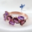 Garnet&Amethyst Ring แหวนการ์เนทสีน้ำตาลแดงสลับอเมทิสท์สีม่วงเข้มสลับม่วงอ่อน (แหวนพลอยผู้หญิง) ดีไซน์สวยเก๋ ตัวเรือนเงินแท้