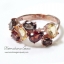 Garnet&Citrin Ring แหวนพลอยซิทรินสีเหลืองสลับการ์เนทสีน้ำตาลแดง ดีไซน์อ่อนหวาน ตัวเรือนผลิตจากเงินแท้ ชุบพิงค์โกลด์ ฝีมือประณีต รับประกันความพึงพอใจ