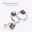 เครื่องประดับ แหวนพลอยอเมทิสท์ (พลอยสีม่วง) ดีไซน์รูปดอกไม้น่ารักมาก ตัวเรือนเงินแท้ silver925 จัดส่งรวดเร็ว รับประกันคุณภาพสินค้า