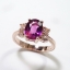 แหวนพลอยแท้ พลอยสีม่วงอมชมพู tourmaline สวยหวานสุดๆ อัญมณีแห่งความรักและมิตรภาพ แมทช์กับตัวเรือนสีพิงโกลด์ ชิ้นงานประณีตสุดๆ