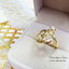 แหวน "โอม" สีทองสำหรับผู้บูชาองค์พระพิฆเนศ ตัวเรือนเงินแท้ ฝังเพทาย zircon “โอม” เป็นสัญลักษณ์ประจำองค์พระพิฆเนศ มหาเทพแห่งความสำเร็จและเป็นองค์บรมครูแห่งศิลปวิทยาการถึง 18 ประการ