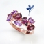 Garnet&Amethyst Ring แหวนการ์เนทสีน้ำตาลแดงสลับอเมทิสท์สีม่วงเข้มสลับม่วงอ่อน (แหวนพลอยผู้หญิง) ดีไซน์สวยเก๋ ตัวเรือนเงินแท้