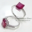 แหวนทับทิมทองคำขาวตัวเรือนทอง 18 k พลอยทับทิมสีแดงเลือดนกขนาด 2.3 กะรัต แต่งบ่าแหวนด้วยพลอยขาว white topazหวานซ่อนเปรี้ยวจริงๆค่ะวงนี้