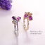 แหวนพลอยโรโดไลท์สีชมพูอมม่วง ฝัง yellow sapphire บุษราคัมเม็ดเล็กน่ารัก ตัวเรือนเงินแท้ silver925 มี 2 สีค่ะ สีเงินและสีทอง