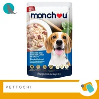 Monchou อาหารเปียกสุนัขในน้ำเกรวี่ 12 ซอง Monchou อาหารเปียกสุนัขในน้ำเกรวี่ 12 ซอง