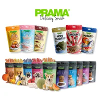 Prama พราม่า ขนมสุนัข Dog Snack ผลิตจากเนื้อไก่แท้ 50 - 70 กรัม ครบรส Prama พราม่า ขนมสุนัข Dog Snack ผลิตจากเนื้อไก่แท้ 50 - 70 กรัม ครบรส