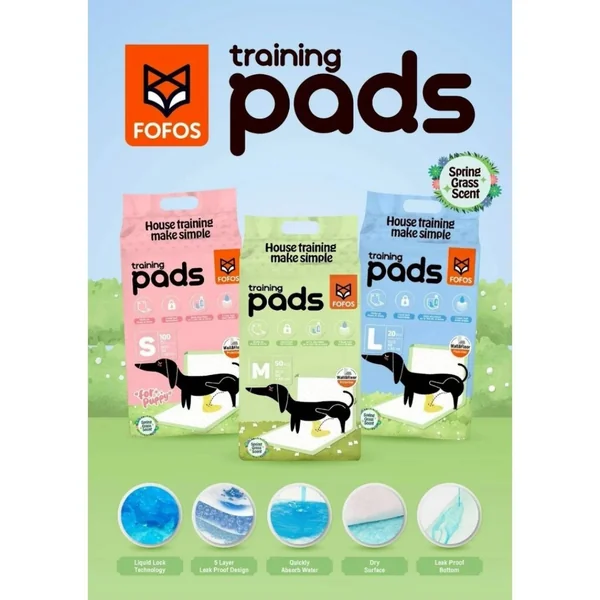 Fofos/Fresh Pads แผ่นรองซับฝึกขับถ่ายสุนัข ซึมซับไว ไม่รั่วซึม ลดกลิ่นอับ image 2 Fofos/Fresh Pads แผ่นรองซับฝึกขับถ่ายสุนัข ซึมซับไว ไม่รั่วซึม ลดกลิ่นอับ image 2
