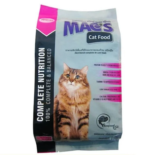 Mac's Cat Food อาหารแมวโต กระสอบแบ่งขาย 1 kg Mac's Cat Food อาหารแมวโต กระสอบแบ่งขาย 1 kg
