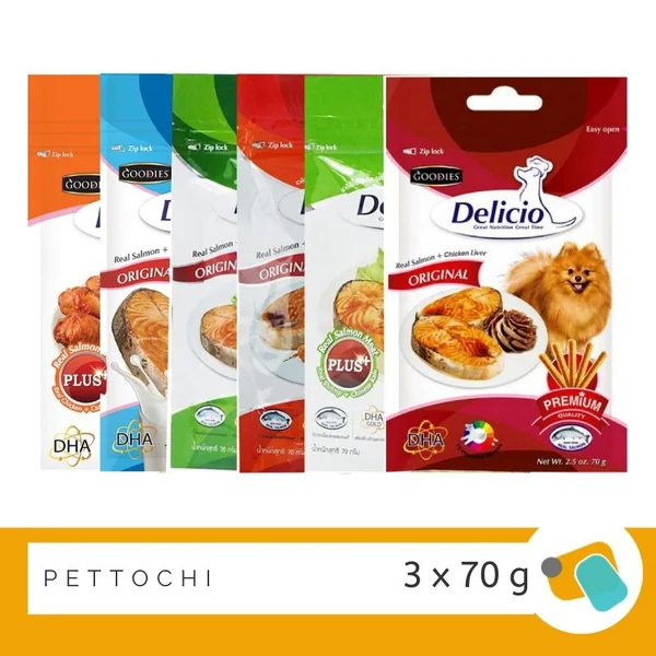 Delicio Original ขนมสุนัข 70g Delicio Original ขนมสุนัข 70g