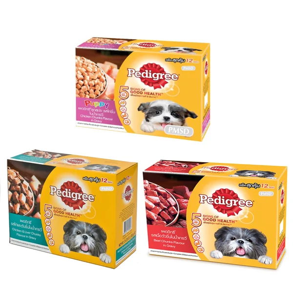 (ยกกล่อง12ซอง)Pedigree Save Pack 130G เพดดิกรีอาหารเปียก สุนัขแพคสุดคุ้ม 130G image 2 (ยกกล่อง12ซอง)Pedigree Save Pack 130G เพดดิกรีอาหารเปียก สุนัขแพคสุดคุ้ม 130G image 2