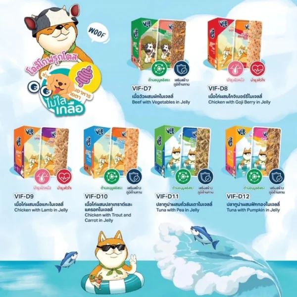 [ยกโหล] VIF Felina Canino อาหารเปียกสุนัข เกรดพรีเมี่ยมสำหรับสุนัขทุกวัยขนาด 75g image 2