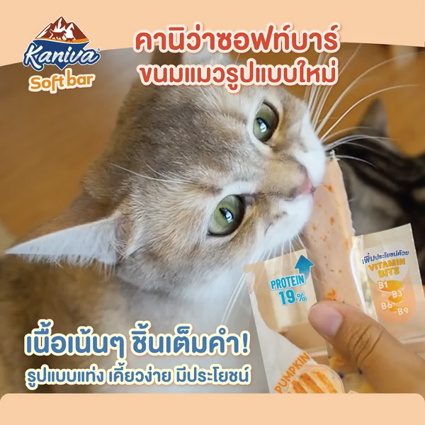 Kaniva Soft Bar คานิว่า ซอฟท์ บาร์ ขนมแมวรูปแบบใหม่ เนื้อเน้นๆ แบบแท่ง image 2