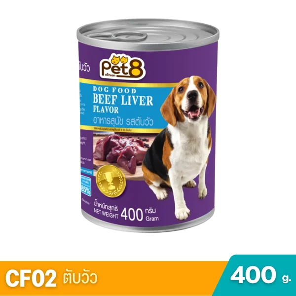 Pet8 อาหารกระป๋อง สำหรับสุนัข โปรตีนสูง ทำจากเนื้อสัตว์แท้ 100% ขนาด 400 กรัม image 6 Pet8 อาหารกระป๋อง สำหรับสุนัข โปรตีนสูง ทำจากเนื้อสัตว์แท้ 100% ขนาด 400 กรัม image 6