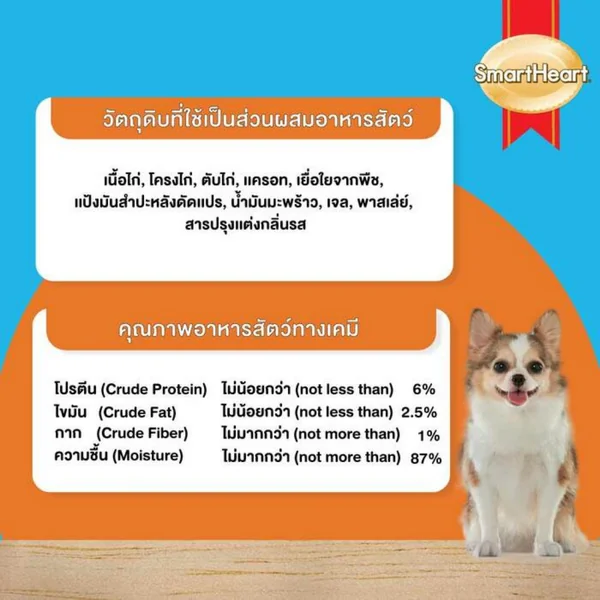 SMARTHEART Creamy Dog Treats ขนมสุนัขเลีย ครีมมี่ทรีต 15 กรัม 4 ซอง image 5 SMARTHEART Creamy Dog Treats ขนมสุนัขเลีย ครีมมี่ทรีต 15 กรัม 4 ซอง image 5