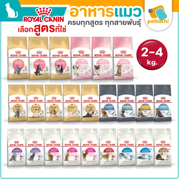 Royal Canin รอยัลคานิน อาหารเม็ดแมวทุกวัย เกรดพรีเมียม ทุกสูตร ขนาด 1.5Kg - 4Kg Royal Canin รอยัลคานิน อาหารเม็ดแมวทุกวัย เกรดพรีเมียม ทุกสูตร ขนาด 1.5Kg - 4Kg