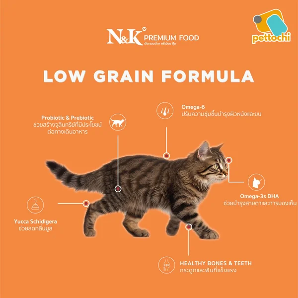 N&K อาหารแมวโต 1.5 - 3 KG (Adult Cat Food) สำหรับเป็นอาหารแมวโต อายุ 1 ปีขึ้นไป image 4 N&K อาหารแมวโต 1.5 - 3 KG (Adult Cat Food) สำหรับเป็นอาหารแมวโต อายุ 1 ปีขึ้นไป image 4