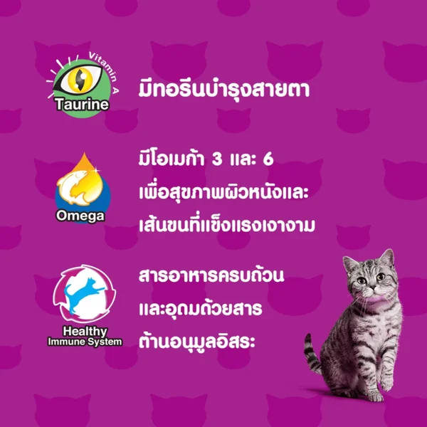 Whiskas อาหารเปียกแมว แบบกระป๋อง แท้ 100% ครบทุกรส บำรุงขน สุขภาพดี 400 กรัม image 2 Whiskas อาหารเปียกแมว แบบกระป๋อง แท้ 100% ครบทุกรส บำรุงขน สุขภาพดี 400 กรัม image 2