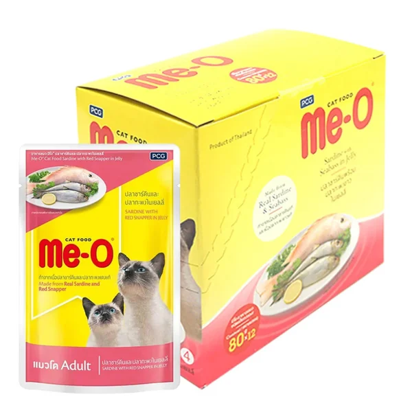 [ยกโหล] Me-o มีโอ อาหารเปียกแมว ขนาด 80g ลูกแมว แมวโต สูงวัย7+(คละรสได้) image 6