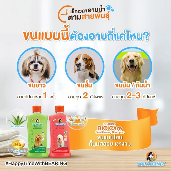 BEARING แชมพูกำจัดเห็บหมัดสุนัข แชมพูอาบน้ำสุนัข ขจัดกลิ่นสาบ ป้องกันเห็บ หมัด ครบสูตร ขนาด 150-600ml image 3 BEARING แชมพูกำจัดเห็บหมัดสุนัข แชมพูอาบน้ำสุนัข ขจัดกลิ่นสาบ ป้องกันเห็บ หมัด ครบสูตร ขนาด 150-600ml image 3