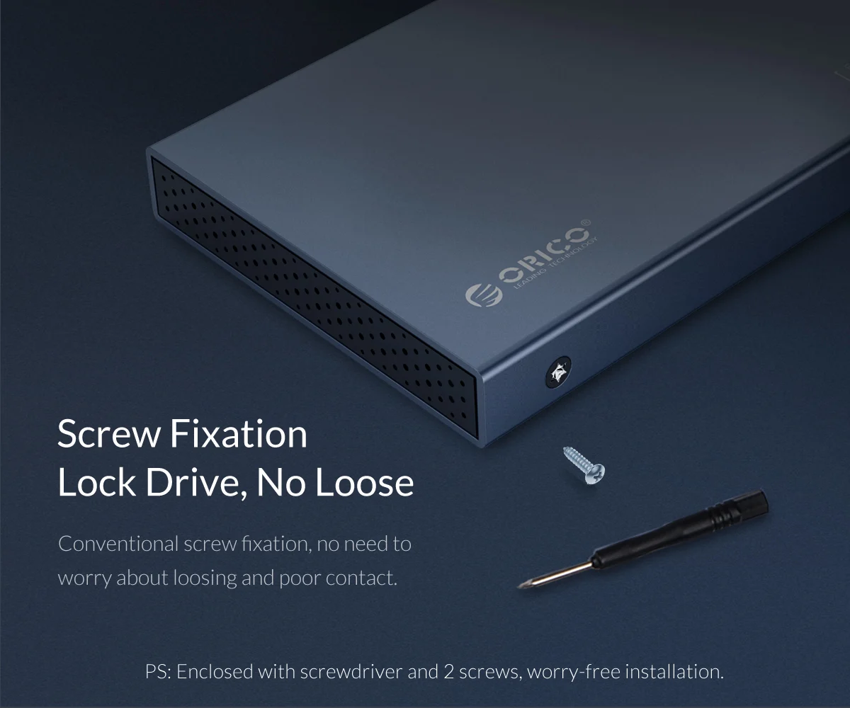 2.5 ENCLOSURE (กล่องใส่ฮาร์ดดิสก์) ORICO 2518C3-G2 ALUMINUM TYPE-C (GRAY)