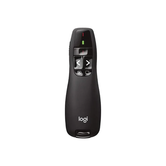 Logitech Wireless Presenter R400 with Laser Pointer - USB (รีโมทเลเซอร์พอยเตอร์ ระยะไกลถึง 15 เมตร)